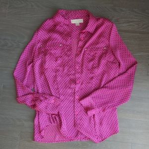 MICHAEL KORS diamond button up top